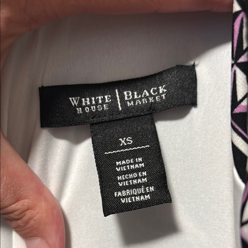 White House Black Market Floral Black and Purple Maxi Dress (form fitting) - Picture 3 of 4